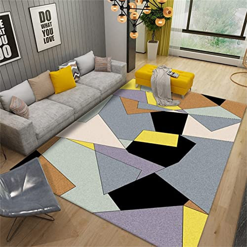 Teppich Balkon Wetterfest Mehrfarbig deko Schlafzimmer modern Moderne teppiche Einfaches Und Modernes Geometrisches Wohnzimmer 160x200cm Teppich Angebote Outdoor- Teppich