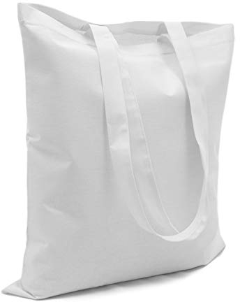 POLHIM® Hochwertige Stoffbeutel - Beutel für Wäsche, Sport, Shopping, Lebensmittel - Umweltfreundliche, Wiederverwendbare Jutebeutel -Unbedruckte 38 x 42 cm, 145 gr/m2, 1 stück (Weiß)