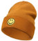 SONMONY Smile Face Beanie-Mütze für Damen und Herren, Winter-Strickmütze, weiche Bündchen, warmes Lächeln, Dehnbare Beanie-Mütze, Orange/Abendrot im Zickzackmuster (Sunset Chevron), Einheitsgröße