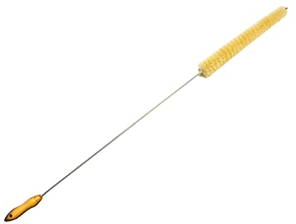 Neustanlo Profi Heizkörperbürste 2.0 aus extra weichen Ziegenhaar weißen Borsten, Kunststoff ummantelter Edelstahldraht 120 cm lang