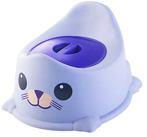 jayzee Baby TöPfchen Trainingssitz mit RüCkenlehne Tragbarer Topf für Kinder Baby Boy Toilette Netter TöPfchen für - Lila