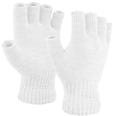 Heré Mood Winterhandschuhe für Damen und Herren -Strickhandschuhe Flexible und Angenehm Fingerloser Handschuhe mit weichem elastische Bündchen