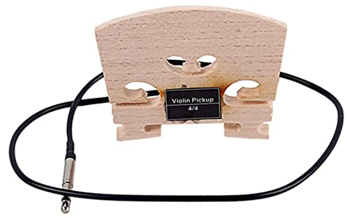 Anfänger Geige Zubehör 1 Stück Violinbrücke mit Piezo-Tonabnehmer für 4/4 elektrische Violine Zubehör Teile Ersatz