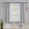 Home Brilliant Light Grey Net Curtains for Window 45 Drop, Short Woven Voile Curtains for Bedroom, Sheer Curtains for Kitchens, 54 x 45 Inch, 114 CM Drop, Light Grey