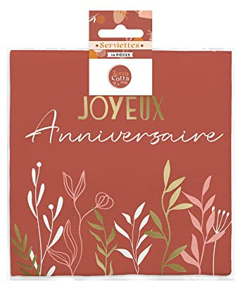 Packung mit 10 Servietten Terrakotta