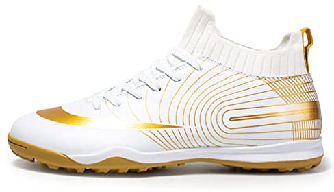 WOWEI Zapatillas de Fútbol Hombre Calzado de Fútbol para Niños Profesionales Botas de Fútbol Spike Aire Libre Atletismo Zapatos de Fútbol Ligero Tacos Fútbol Deporte (Color 7 RT, 43EU)
