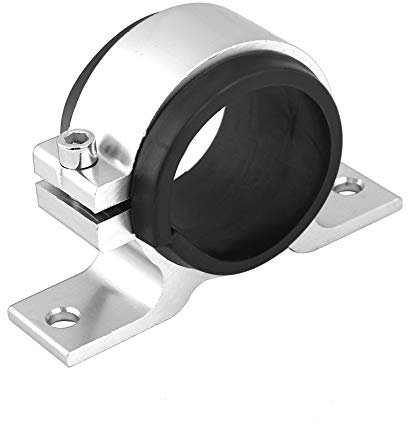 filtre essence avec support Support de Montage de Pompe à Carburant de Voiture en Alliage D'aluminium 50mm Berceau de Pince de Filtre Unique Joints de Pompe à Carburant Automobile Argentés en Alliage