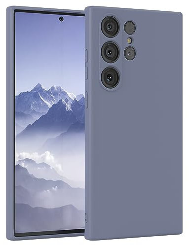 EAZY CASE - Silikonhülle für Galaxy S23 Ultra Hülle Silikon Case Blau weich stoßfeste Handyhülle Schutzhülle mit Kameraschutz Dünn Premium Schutz Cover TPU Phone Bumper in Eisblau Matt