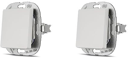 REV 0240340106 PrimaLuxe, Kreuzschalter 230VAC, 10A, Unterputz, weiss (Packung mit 2)