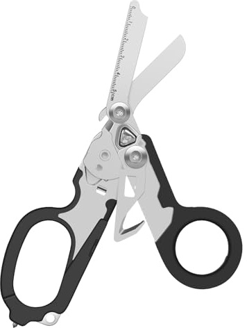 Emergency Shears mit Strap Cutter und Glass Breaker Faltbare Scherenzange aus Edelstahl, Outdoor Camping Rescue Scissors Tools