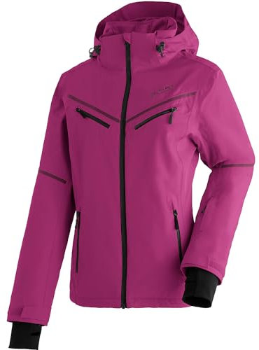 Maier Sports Lunada, Damen Skijacke, Wasserdichte Winterjacke mit 2-Wege-Stretch, mTEX Wetterschutz und mTHERM light für mehr Wärmerückhalt, PFC-frei, Lila, 38