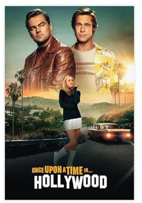 ZOLULA Once Upon A Time... in Hollywood 2019, Poster, Leinwand, Poster, Wandkunst, Dekor, Bild, Gemälde für Wohnzimmer, Schlafzimmer, Dekoration, ungerahmt, 30 x 45 cm