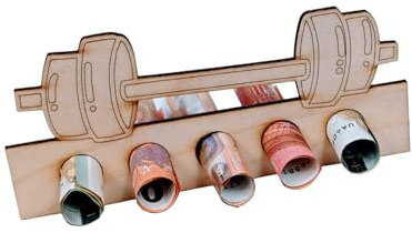 Geldgeschenk Verpackung - originelles Holz Geldgeschenk - Geschenkidee für Männer und Frauen zum Geburtstag (Fitness)