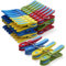 PORTENTUM Mollette per Bucato con Gomma Antiscivolo, Confezione da 48, Multicolore. Non Lascia Segni, per Indumenti Delicati, Resistente all'Esterno, Lunga Durata, Multiuso, Ecologiche, 8,0x3,3x1,5cm