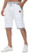 Djtnzdm Pantaloncini Uomo Estivi Bermuda Cotone Casual Pantaloni Corti Sportivi Shorts Cargo Con Tasche (Bianco-L)