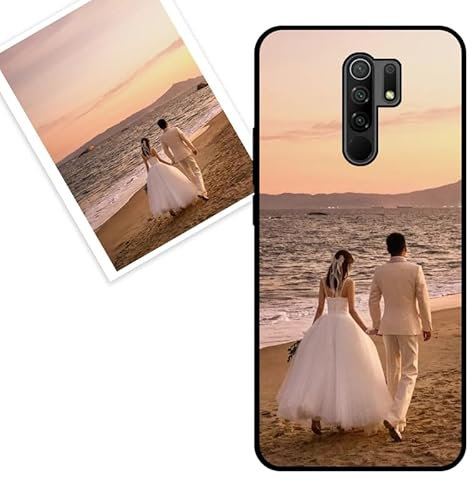 KARTXITAI Funda Personalizada Compatible con Xiaomi Redmi 9, Carcasa Personalizado con tu Foto o Texto Imagen, Protectora con Tacto Suave y Sedoso,Gel Flexible,Regalo Original -Negro