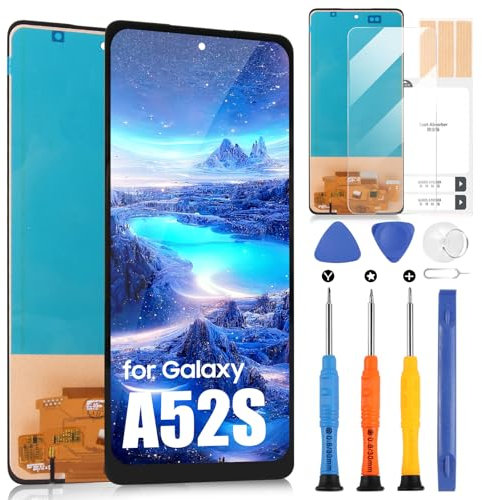 Écran LCD pour Samsung Galaxy A52S 5G Écran de Rechange pour Galaxy A52S 5G A528 SM-A528B Ecran Replacement LCD Affichage Tactile Digitazer Assemblée avec Kit d'Outils de Réparation