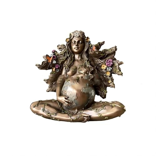FIYSON 15 cm Mutter Erde Statue, Millennial Gaia Statue, Mutter Erde Göttin Statue Gaia, Gaia Polyresin Kunst Statue, für Haus, Garten, Outdoor Dekoration Geschenke