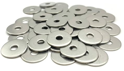 Rondelles métal M3 Inox Ø extérieur 14 mm | Rondelle plate extra large M3x14mm | Acier inoxydable A2 (V2A/304) norme NFE 25514 LL | Bois/Metal/Ecrous/Vis/etc : LOT DE 50 Pcs - ProRaje