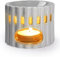 WD&CD Duftlampe aus Keramik Grau, Aromalampe Teelichthalter Aroma Diffuser Kerze-Brenner-Lampe
