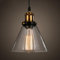 TOKTOP Suspension Luminaire Verre, Lustre Salon Vintage, Abat-Jour en Transparent Intérieure Suspendues, E27 Plafonnier pour Chambre Cuisine Salle à Manger