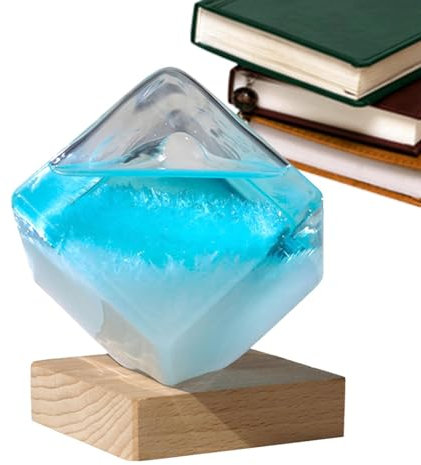 Barometro Meteorologico Storm Glass, Previsioni Meteorologiche Storm Glass | Previsioni Meteorologiche Della Nuvola Del Cubo D'acqua Di, Decorazione Del Desktop, Ornamento Decorativo Per La