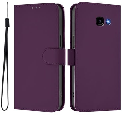 Leder Hülle für Galaxy A3 2017 mit Kartenfach, Standfunktion Klappbar Flip Schutzhülle PU Leder Handyhülle mit Brieftasche und Ständer Magnet Handycase Fallschutz kompatibel mit Samsung Galaxy A3 2017