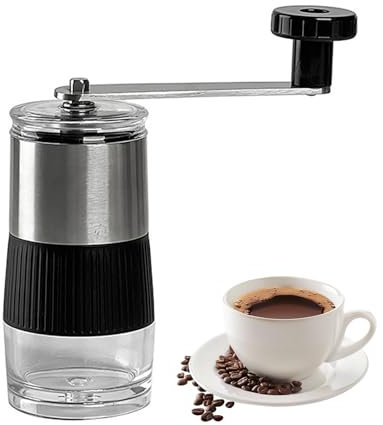 Zuzer Molinillo de Café Manual con Nivel De Molienda Ajustable,Manual Coffee Grinder,Molino de Café Manual para Casa y Exteriores