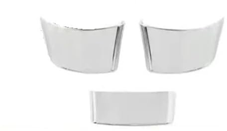 VHJIO Adesivo for rivestimento del pannello del volante in ABS, for VW, for Golf 5 MK5, for Passat B6, for Jetta, for TIGUAN 2007-2011 Rivestimento del volante dell'auto(Silver)