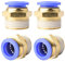 Lot de 4 raccords rapides à filetage extérieur droit Push to Connect Fittings - 16 mm - 3/4''PT
