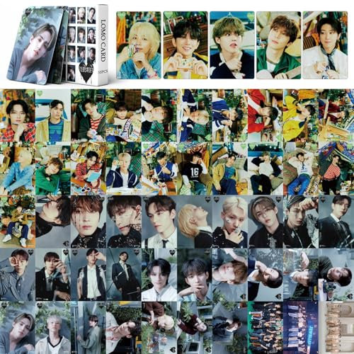 ZRHMCJEN 55Pcs Seventeen Fotokarten Neues Album Seventeen Lomo Postkarten Für Fans