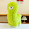 Alpaka Stofftier Alpaka Kissen, Alpaka Kuscheltier, Niedliche Erdbeer Alpaka Plüschtier, Lama Plüschtier Weiches Lammfellwolle Alpaka Kuschelkissen Geschenk für Kinder (50cm,Grün)