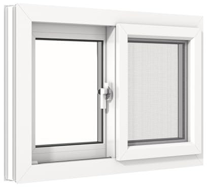 Vinyl Basement Double Slider Window,32 x 22 Basement Window,Removable Sliding Windows with Screen Windows,Featuring Double-Pane Insulated with Thermal Insulation Soundproof Glass(White)