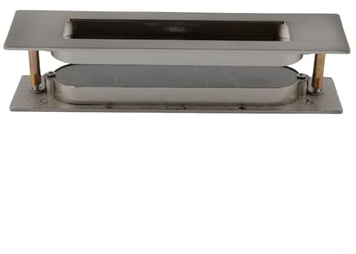 Jotekonoby Versenkter Griff für Schiebetüren, Taschen und Scheunentüren, Pop-Up-Kantenzugangsmechanismus, eingebauter Edelstahl-Tür-Einzug (Silber)