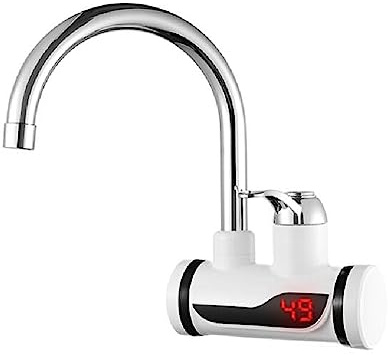 Grifo de agua caliente instantánea, Calentador De Agua Eléctrico, Grifo Instantáneo Sin Tanque, Aparatos Calefacción Cocina,para fregadero de cocina y baño(Lateral Inflow)