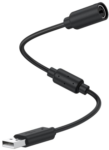 USB Breakaway Cable for Xbox 360, Replacement Adapter for Xbox 360 Controller Compatible with Logitech G920 Steering Wheel, Fast Data Transmission Replacement Accessory for Game Controller (Black)