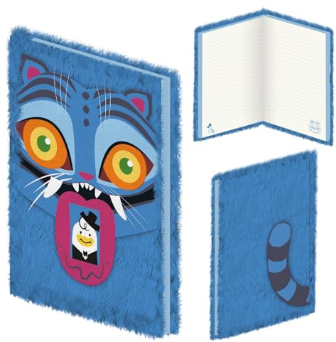K-Pop Demon Hunters (Derpy) Fuzzy Notizbuch, offizielles Lizenzprodukt, A5, flauschiges Plüsch-Notizbuch, weiches liniertes Tagebuch für Schule, College, Schreibwaren, Geschenk für Fans