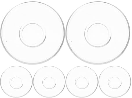 GATHINESS Set 6 Piattini per Tazzina in Vetro Trasparente, Design Semplice e Delicato, Alta Durabilità e Praticità, per Hotel e Ristoranti Riutilizzabile