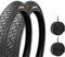 2 Neumáticos negros + 2 Cámaras de aire 20 x 1,95 (54 – 406) para bicicleta, mountain bike y free style