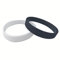 Topelec Wholesale Multi Color Mixed Colors Plain Blank Silicone Wristband Rubber Bracelets (White,Black)