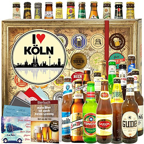 I love Köln - BierAdventskalender 2024 2025 mit Bieren aus aller Welt und Deutschland - 24 Biere Welt und DE