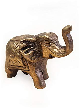 Porte-encens éléphant en laiton antique