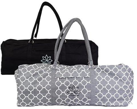 Yoga-Mad Pilates and Yoga Kit Bag | Unisex Carrier with Full Length Zip | Stores Mat and Accessories | Suitable for Yoga, Pilates, Gym and Exercise