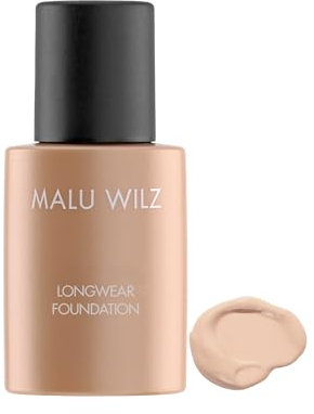 Malu Wilz Longwear Foundation Make up Nr.17 Almond 30ml - Camouflage Creme, Concealer - kaschiert kleine Fältchen, Erfrischter Teint, die Basis für das perfekte Make-up