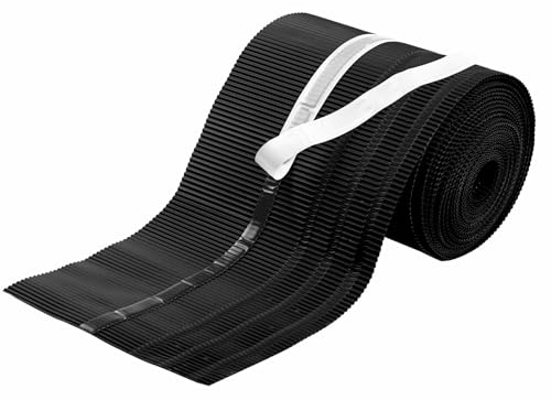 Rinneneinhang Traufblech Aluminium 230 mm x 10 m Rolle Rinneneinhang Traufe (RAL 9005 - Schwarz)