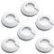 MroMax Lot de 6 cache-tuyaux en plastique PP blanc pour décoration de tuyau d'eau avec bride de 3,2 cm – 32 mm