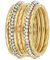 2begold Damenring aus Gold mit Swarovski (Gelb, 15), Gold, Kristall