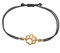 Selfmade Jewelry Armband Damen Roségold Pfote Handgemachtes Makramee Armbändchen mit Tatze Handmade Inkl. Geschenk-Verpackung (Rosegold - Schwarz)
