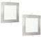 Popp- (PACK x2 Placa Empotrado Niquel Downlight LED Pro IP20 Super Slim Cuadrado Plata Chip SMD2835 CRI80 120º (6500K 18W, 2 UNIDAD)