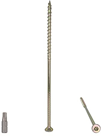 Marcopol (30 Stück) Universal gelb verzinkter Stahl 6,0 x 180 mm Holzschrauben Torx Kopf Senkkopf Spanplattenschrauben (30, 6,0 x 180 mm)